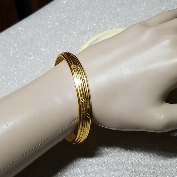 The Museum Company Jewelry - Vintage Greek Motif Bracelet Gold Plated Pewter